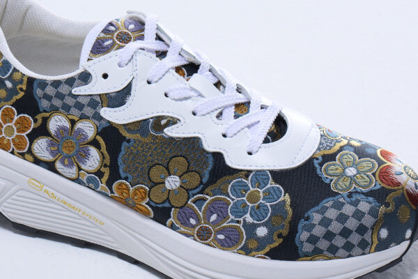 H013_RGS 藍墨茶地雪輪に吉祥華紋